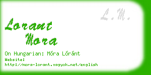 lorant mora business card